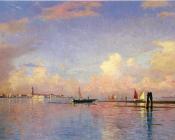 威廉斯坦利哈兹尔廷 - Sunset on the Grand Canal Venice